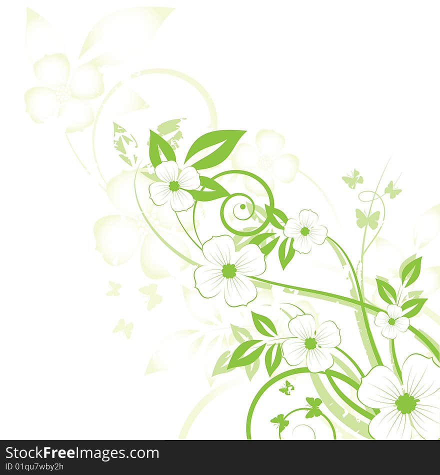 Abstract floral background with place for your text