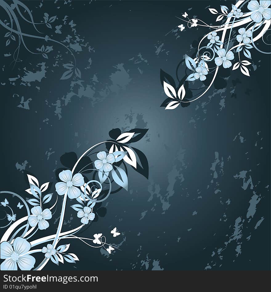 Abstract floral background with place for your text