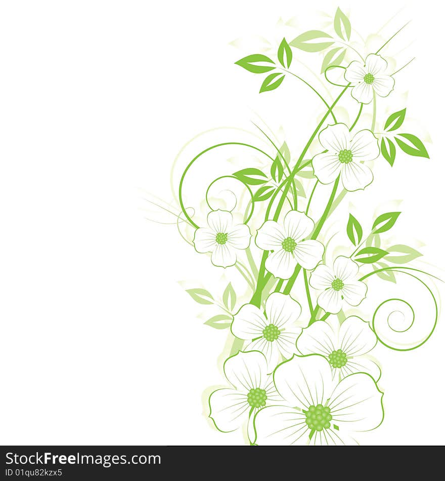 Abstract floral background with place for your text