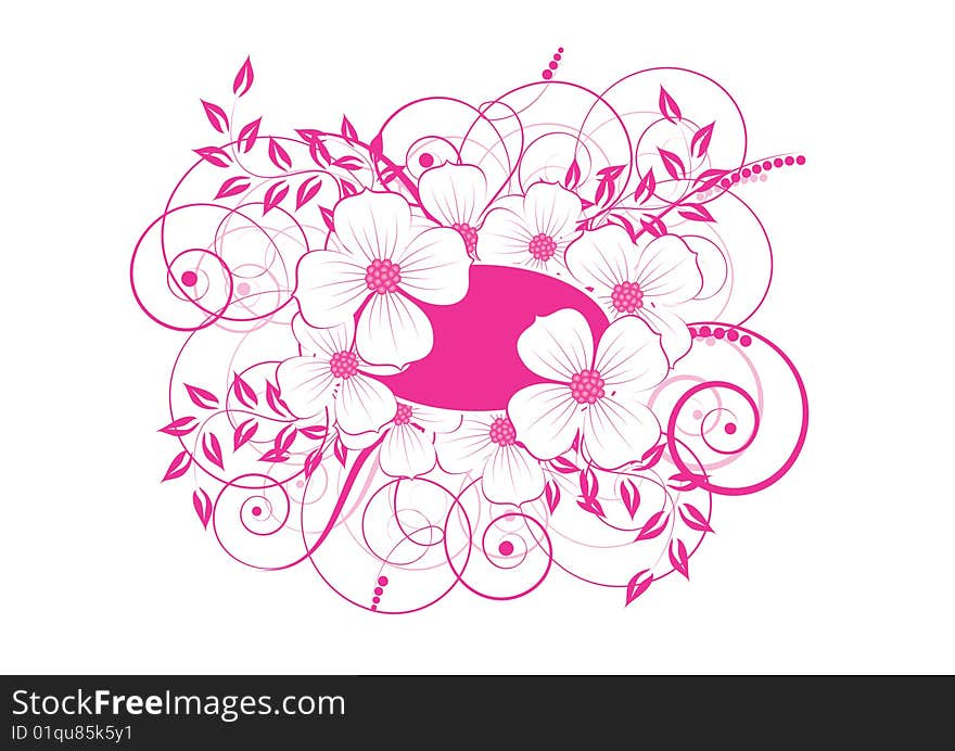 Abstract floral background with place for your text