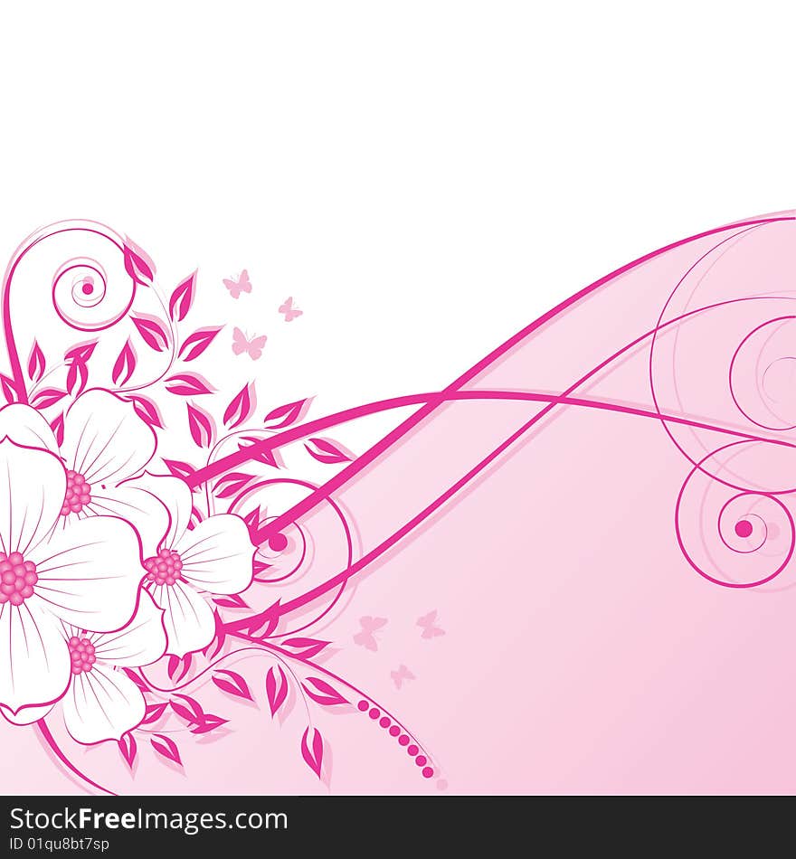 Abstract floral background with place for your text