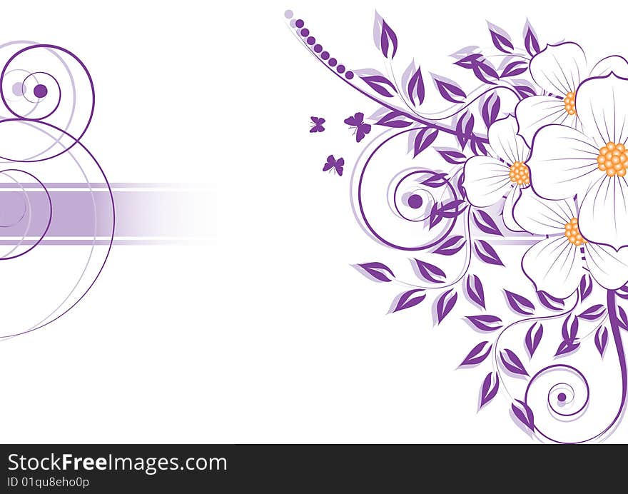 Abstract floral background with place for your text