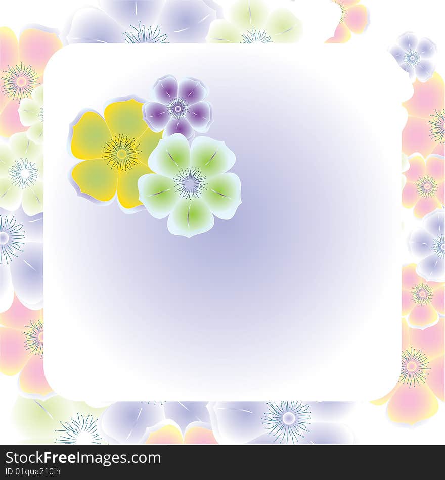 Abstract floral background with place for your text