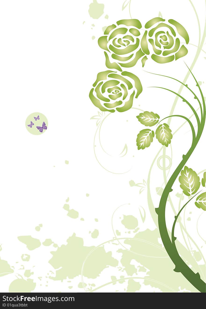 Abstract floral background with place for your text