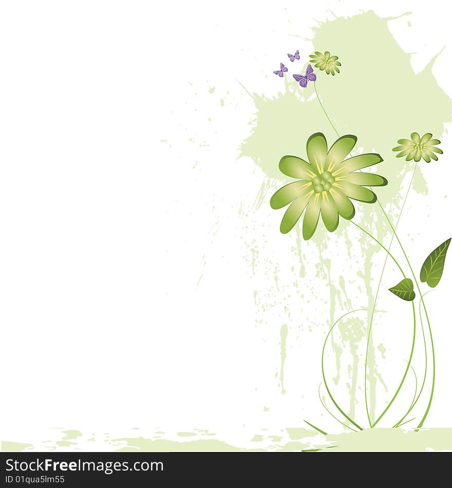 Abstract floral background with place for your text