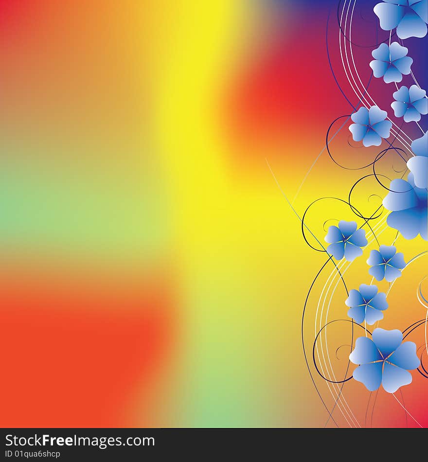 Abstract floral background with place for your text