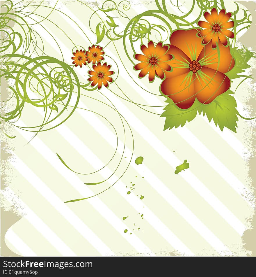 Abstract floral background with place for your text