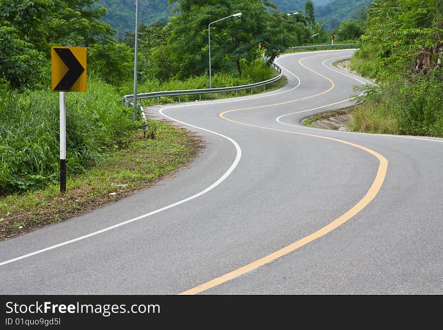 Road In Country Of Thailand