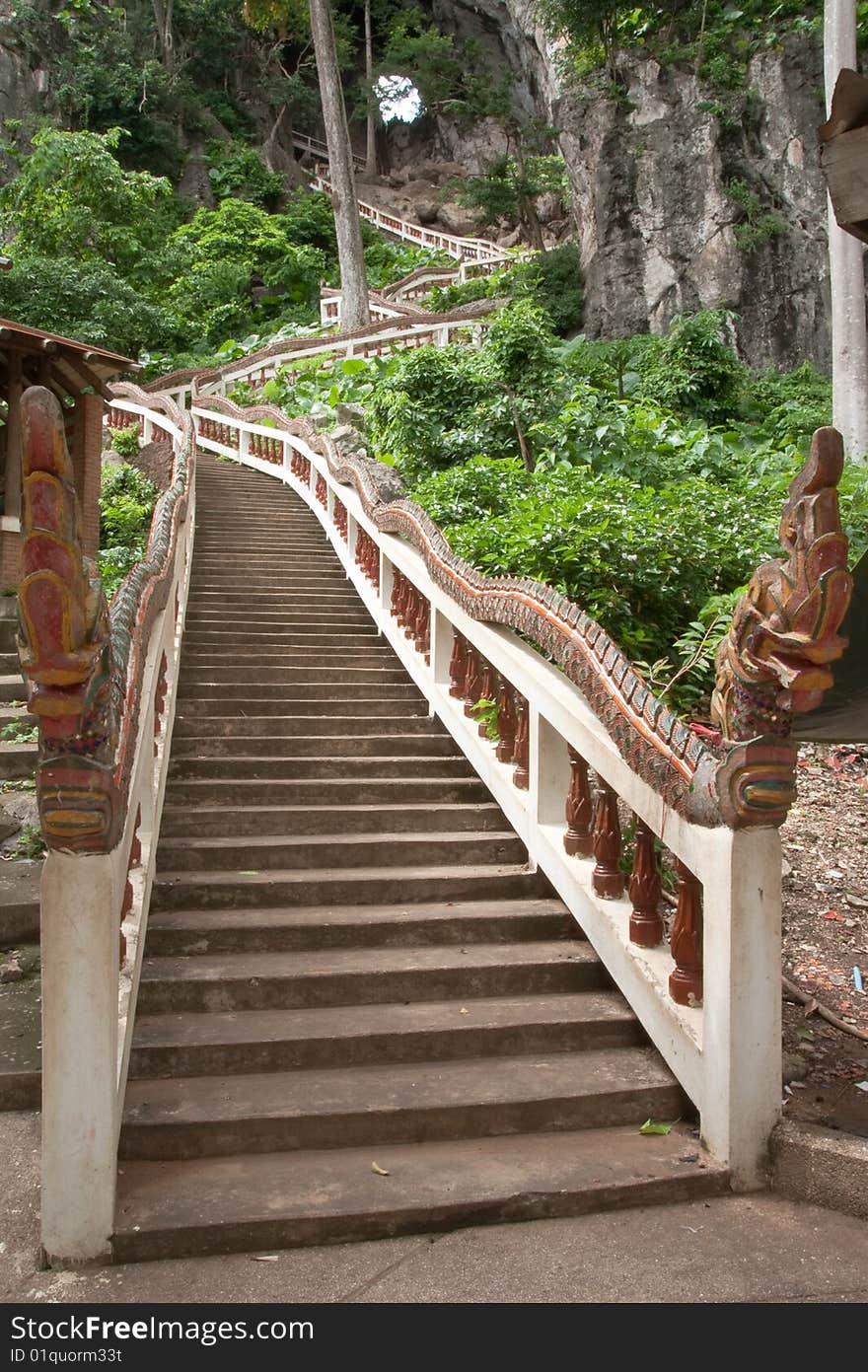 Stair to cave in mountain, Jantaburi province, Thailand. Stair to cave in mountain, Jantaburi province, Thailand