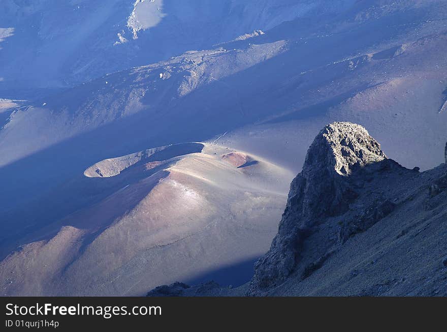 Haleakala crater at sunset, Maui, Hawaii