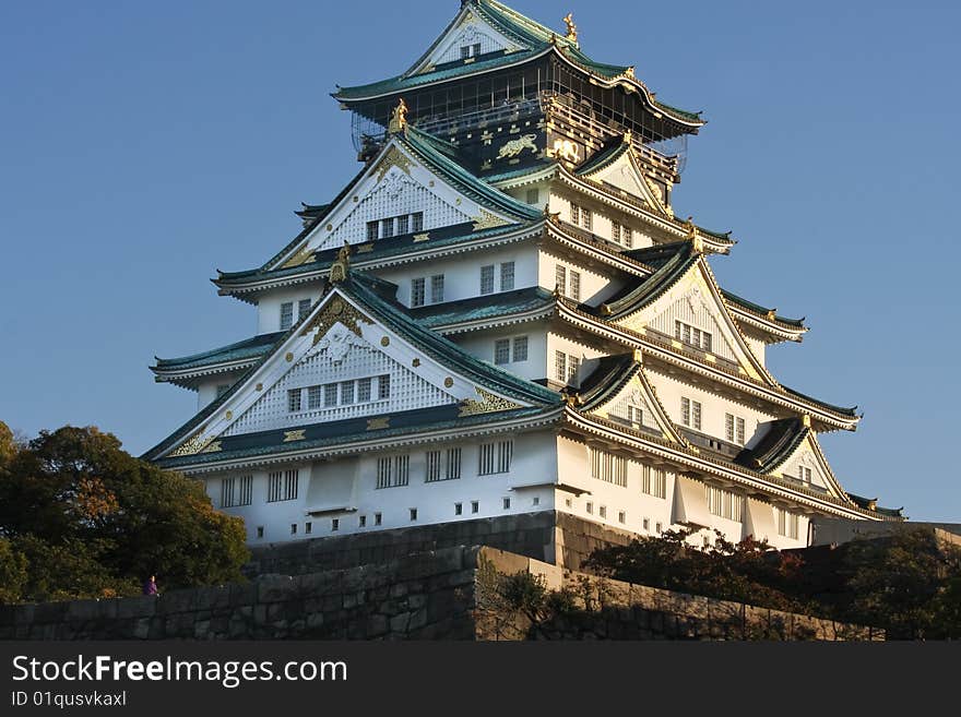 Osaka Castle in autumn