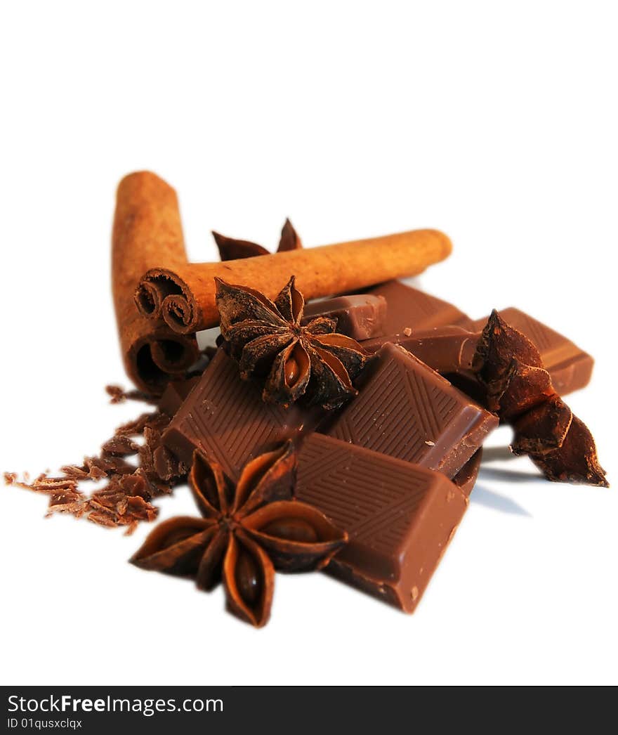 Chocolate with cinnamon and anise