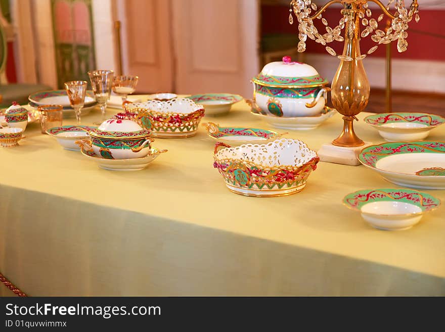 Table setting at a luxury reception. Table setting at a luxury reception