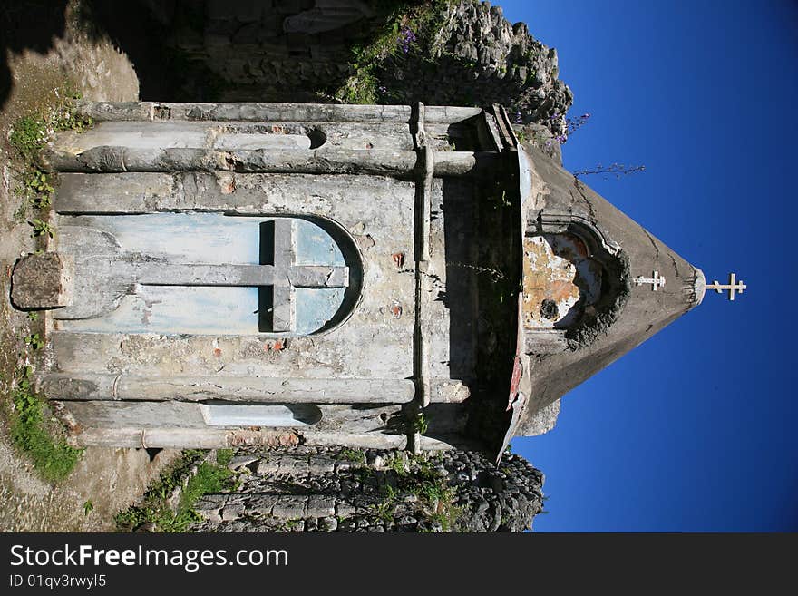 Chapel in the Anakopijsky fortress of 6-8 centuries. Abkhazia