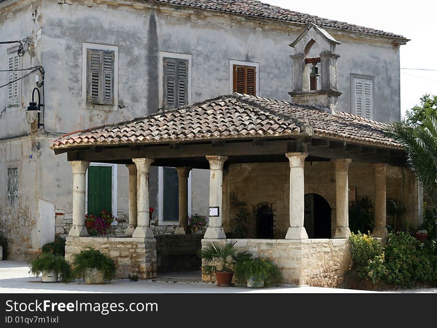 Historical building in the center Fažana on Holiday. Historical building in the center Fažana on Holiday