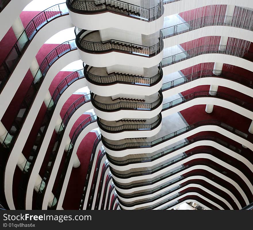 Floors with balconies in a building. Floors with balconies in a building