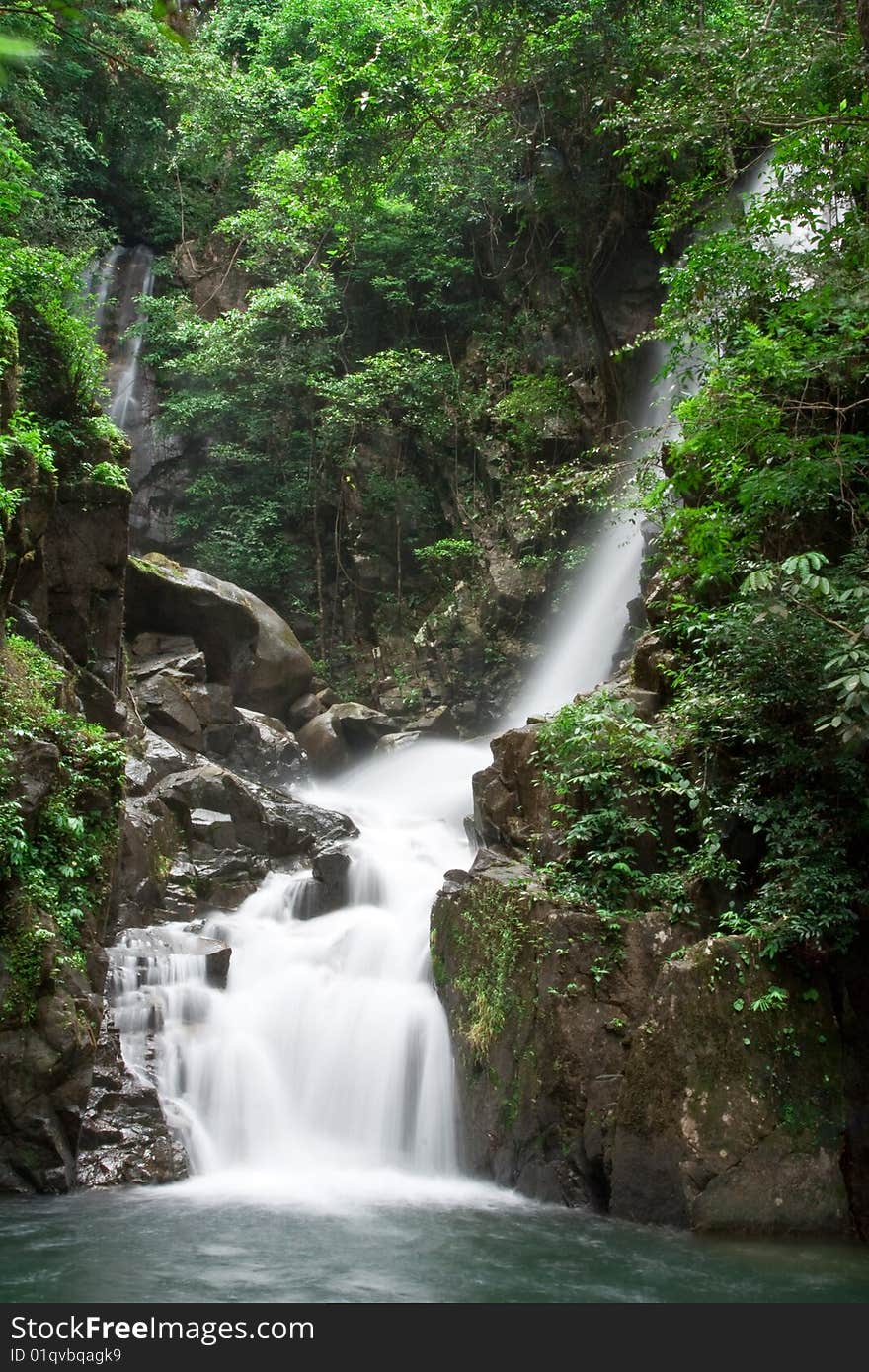 Waterfall tropical forest of Thailand