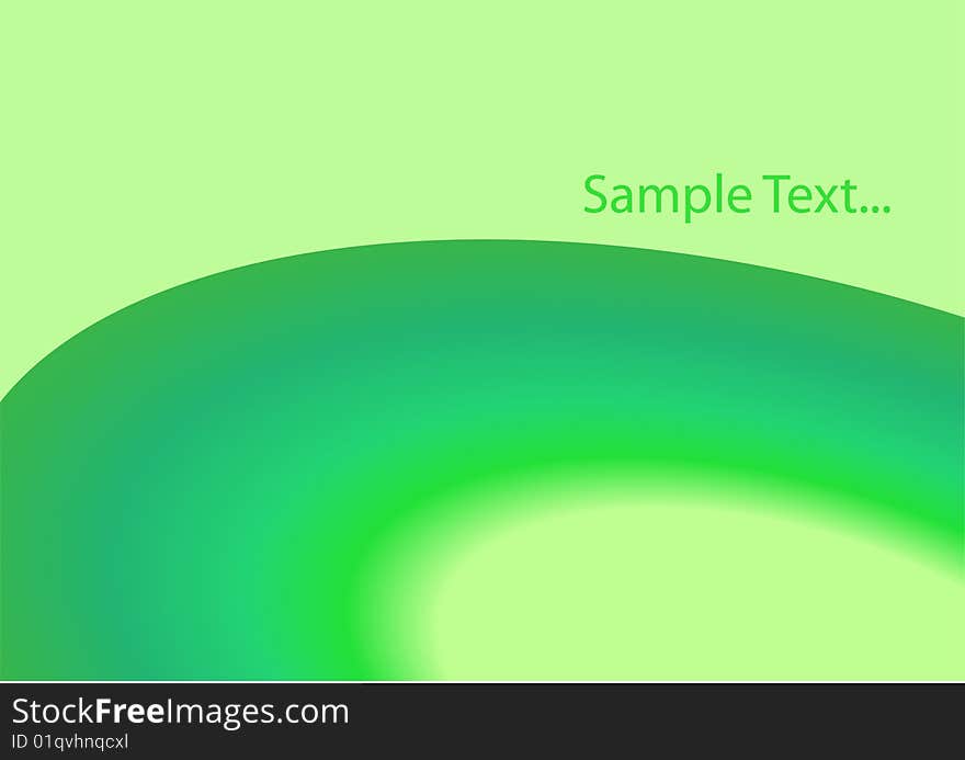 Green abstract card; clip-art. Template to use.