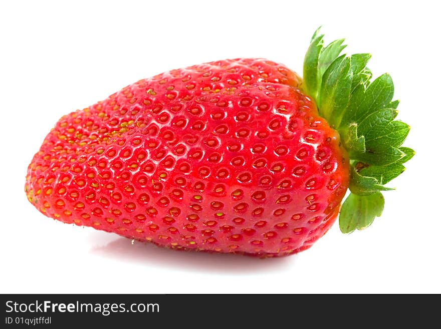 Fresh strawberry isolated on a white