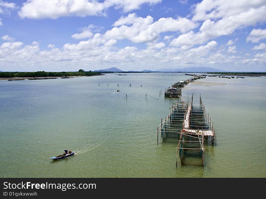 Fisherman village in eastern Thailand