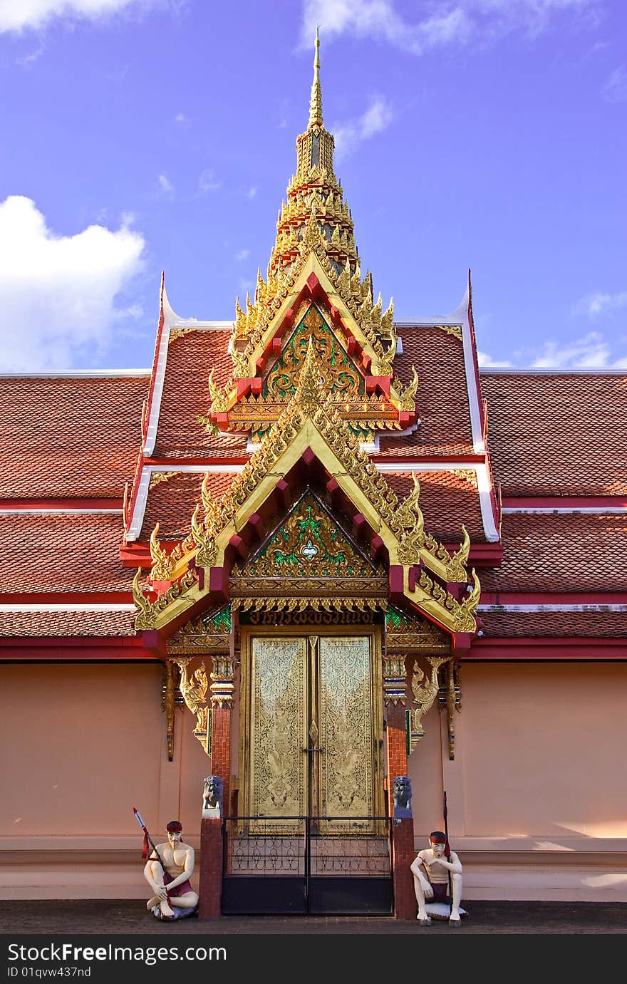 Thai style pavilion in temple, Trad province, Thailand. Thai style pavilion in temple, Trad province, Thailand