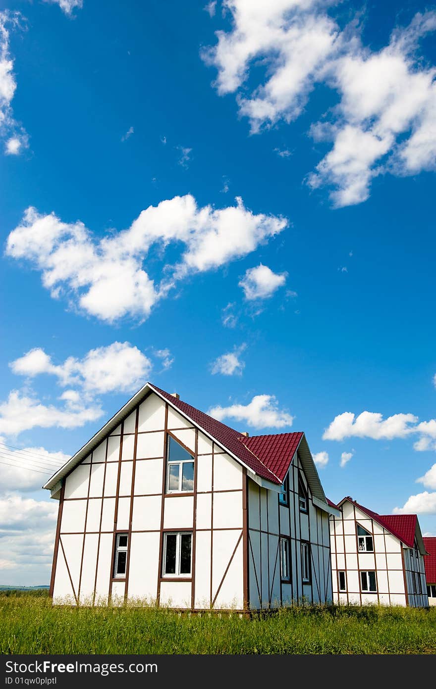 New country home for sale under the blue sky