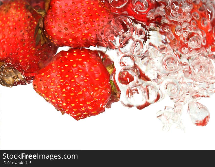 Strawberries In Water