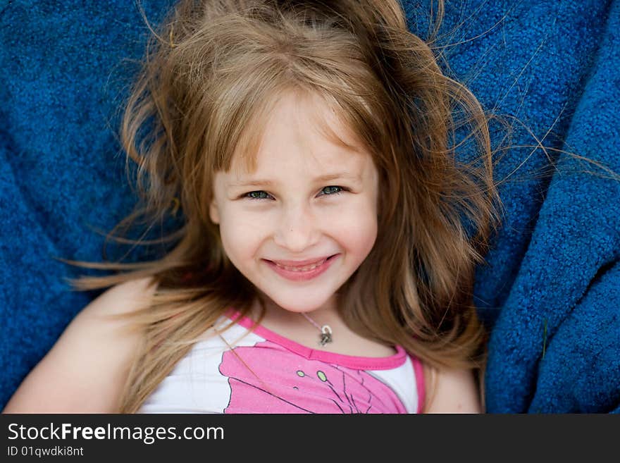 Portrait of the cheerful girl