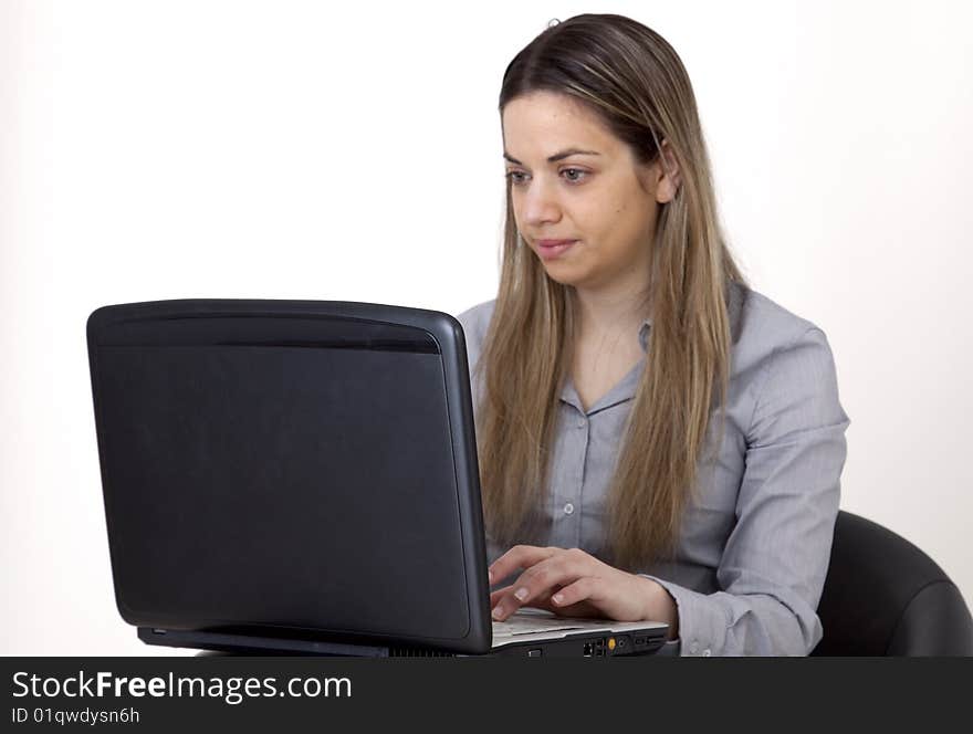 Young woman with laptop