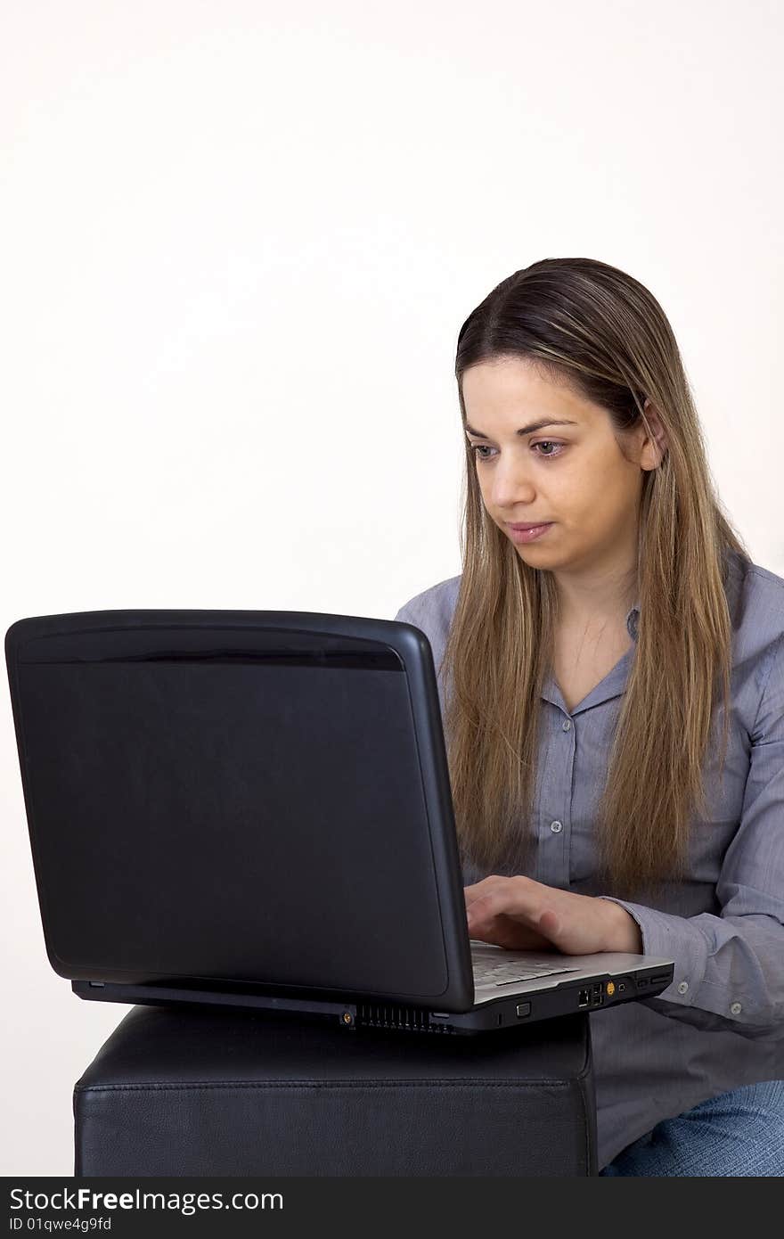 Young woman with laptop