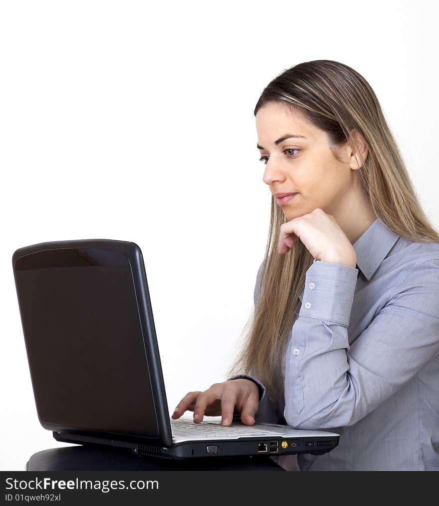 Young woman with laptop