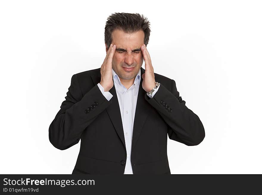 Businessman having headache