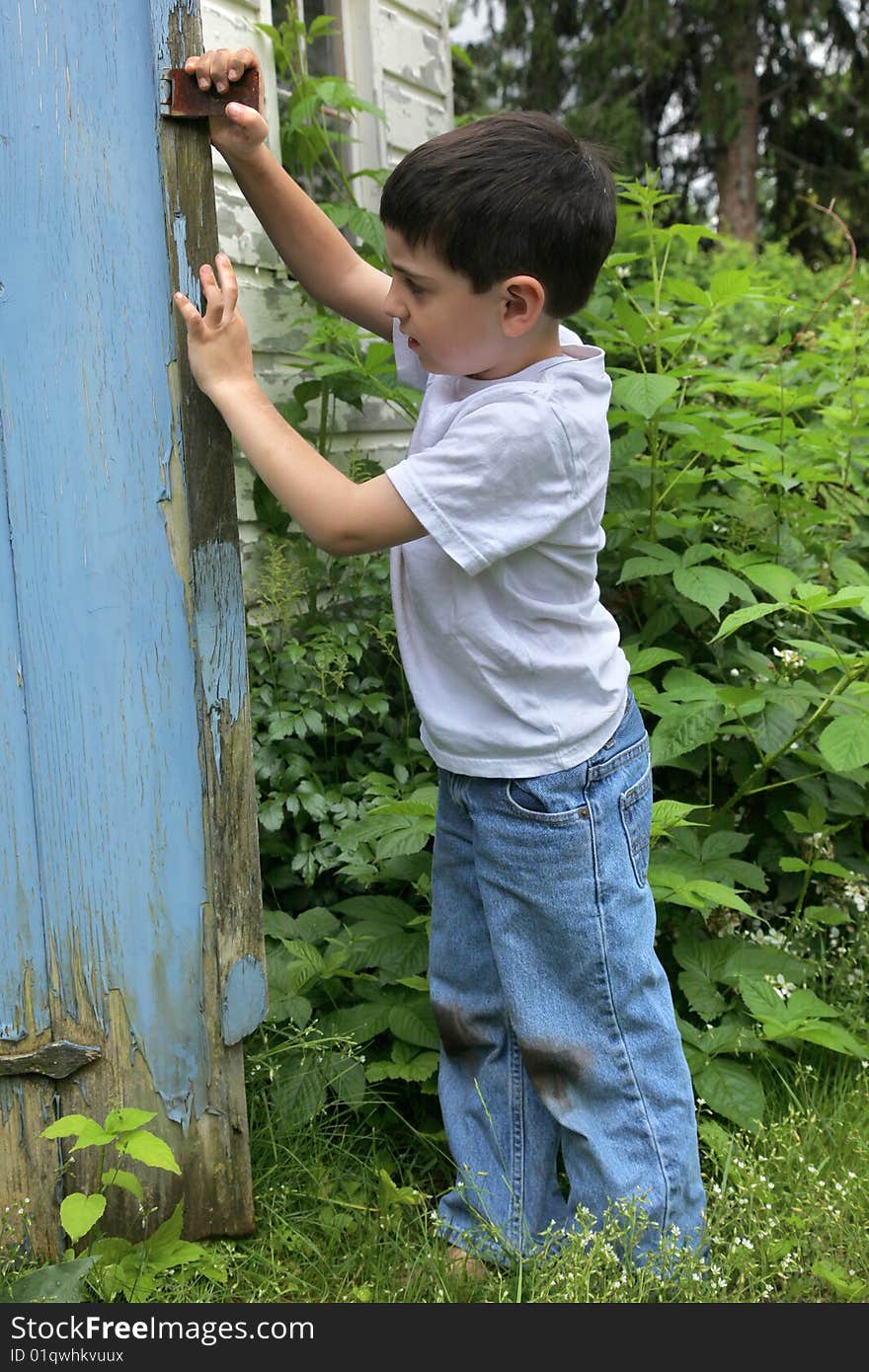 Portrait of a young impoverished or runaway French-American boy. Portrait of a young impoverished or runaway French-American boy.