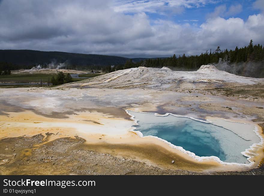 Picture of a geyser in Yellowstone National Park