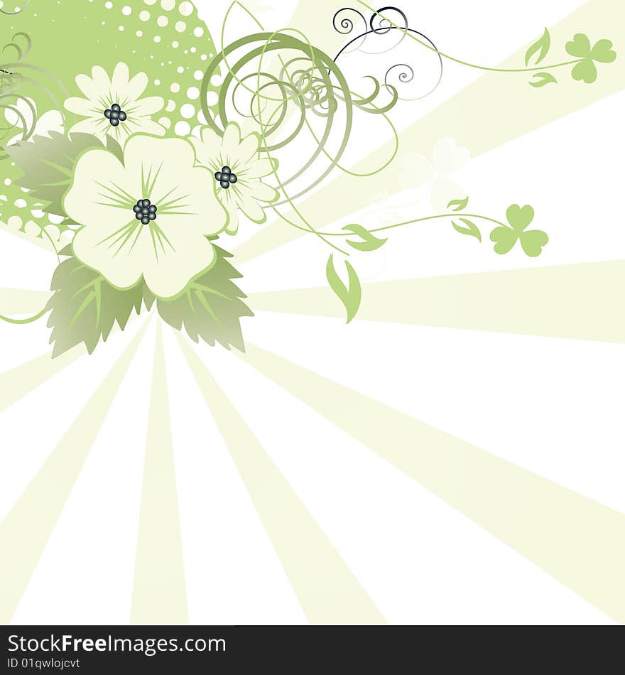 Abstract floral background with place for your text