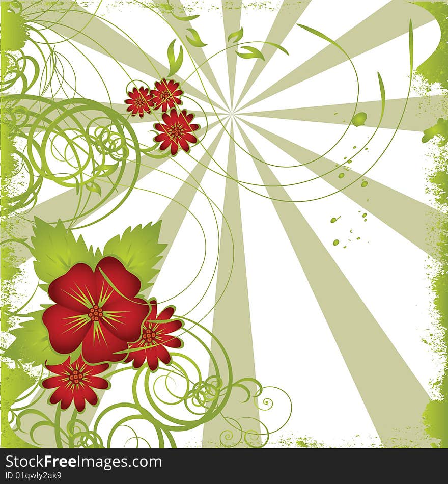 Abstract floral background with place for your text