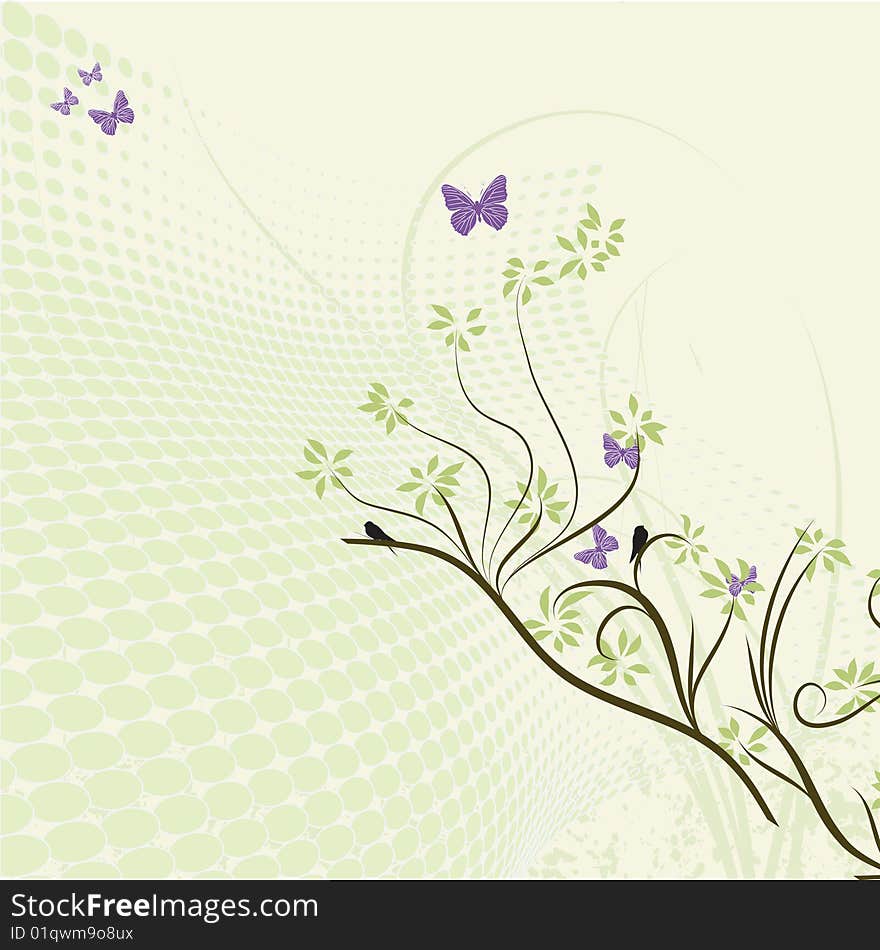 Abstract floral background with place for your text