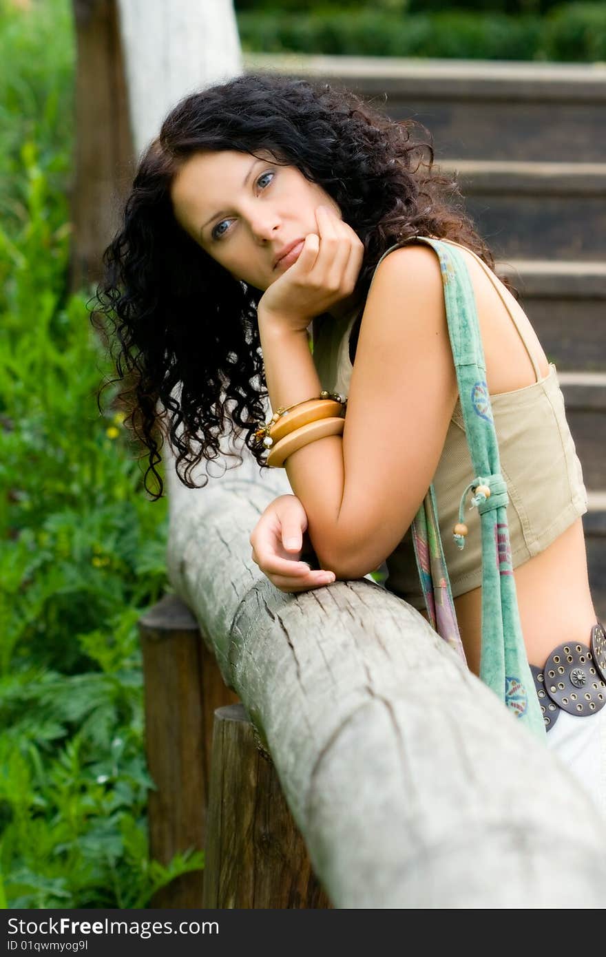 Outdoor portrait of a beautiful woman