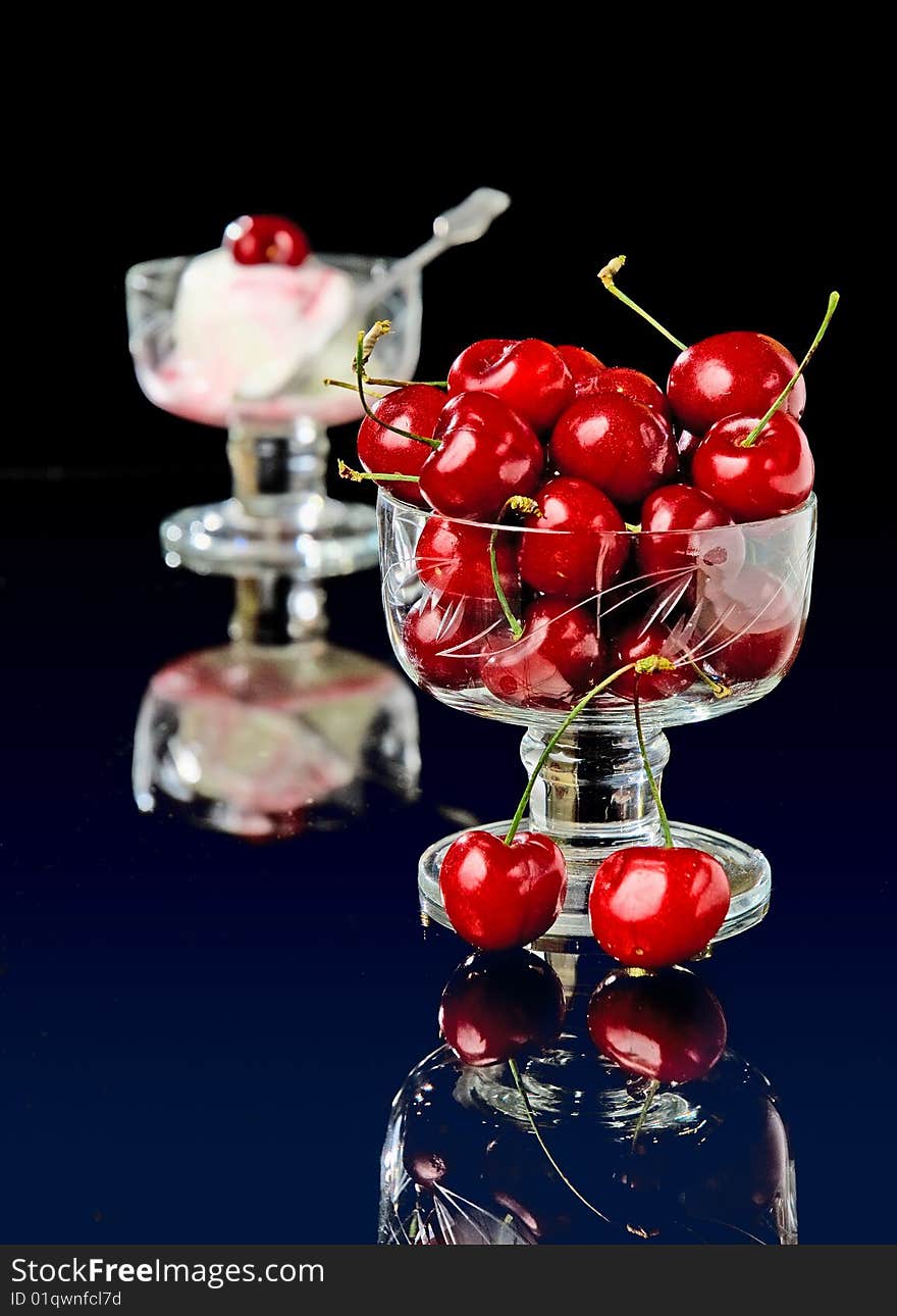 Cherry with icecream