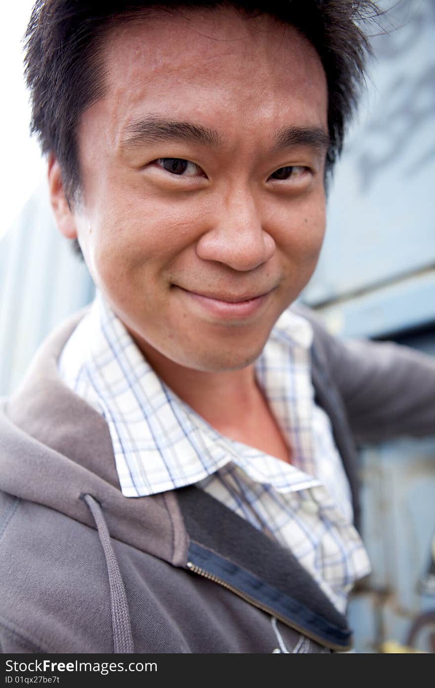 Portrait of an interesting asian man with an honest face. Portrait of an interesting asian man with an honest face