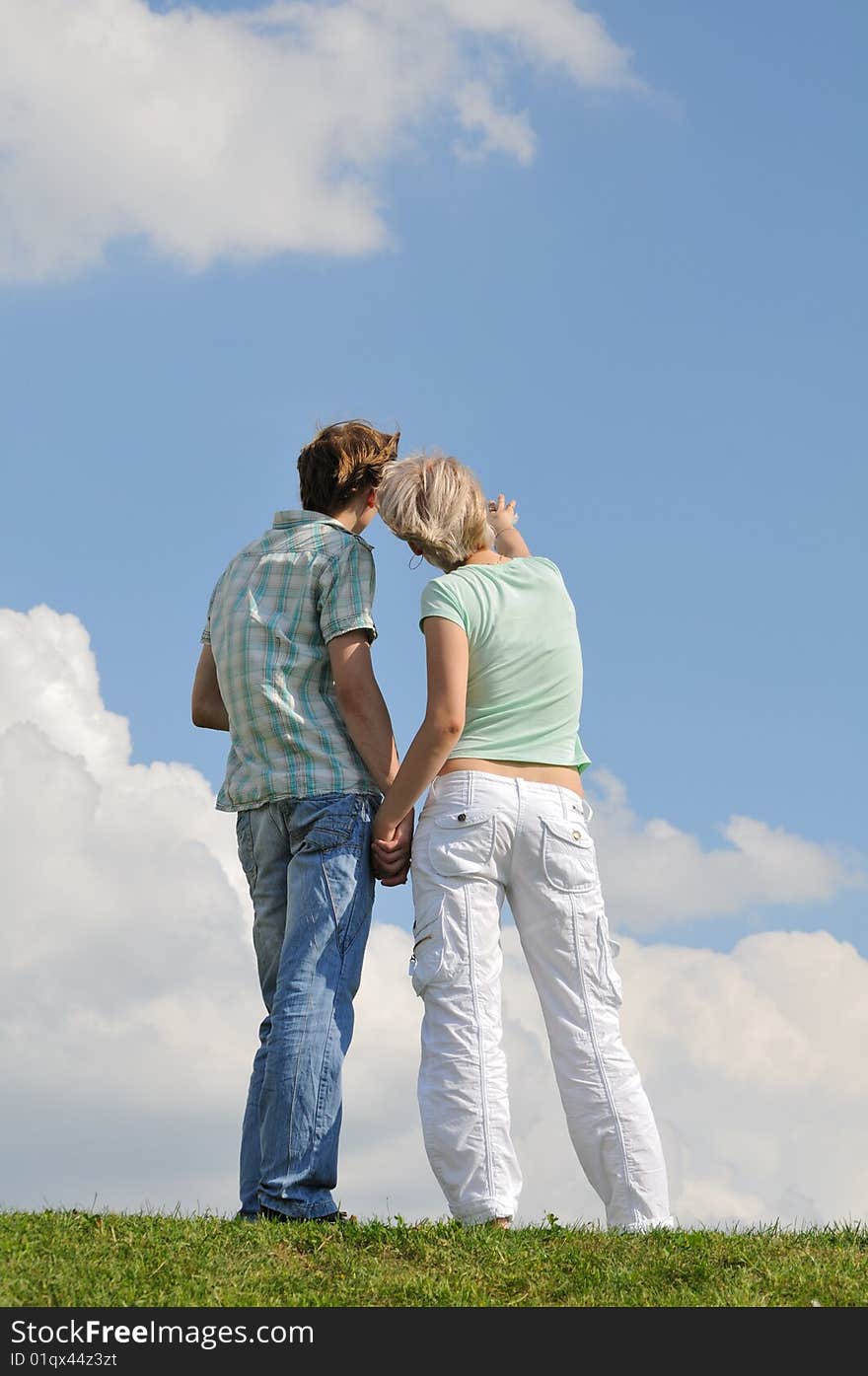 Young  couple in the park