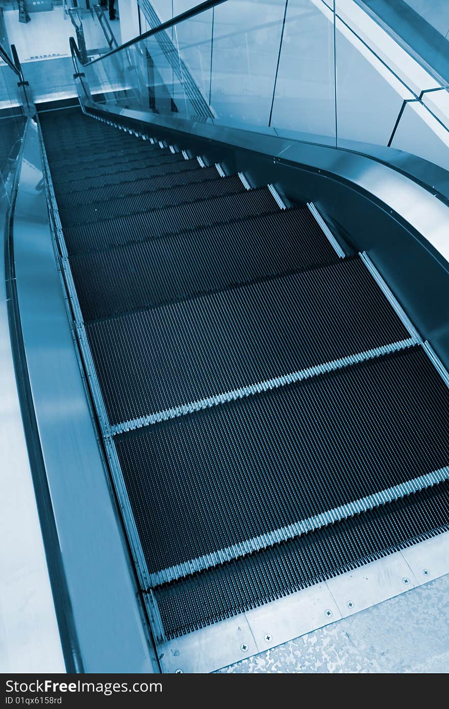 The escalator of the airport.