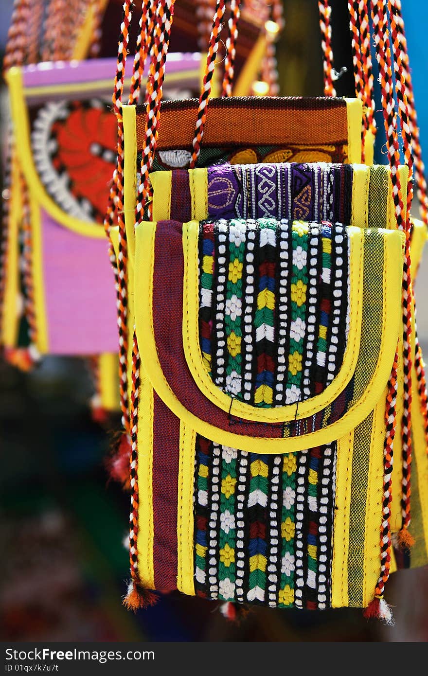 Handmade Purse With Traditional Ornament.