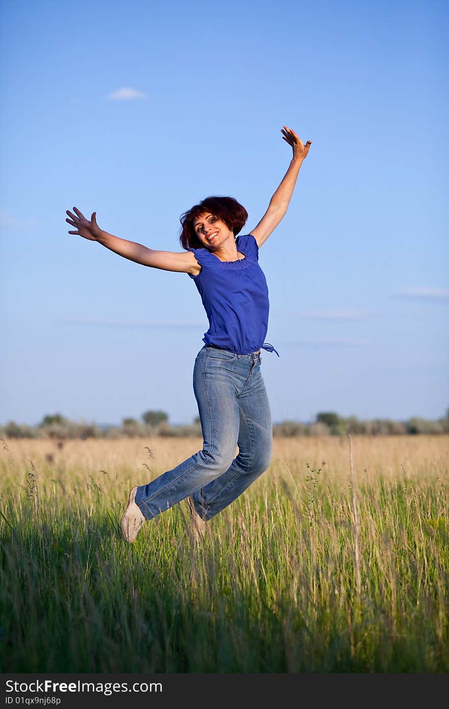 Woman Jumping