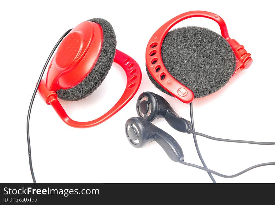 Headphones isolated on white background.