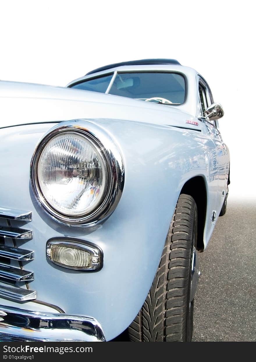 Classic blue 1957. Clipping Path on Vehicle. Classic blue 1957. Clipping Path on Vehicle