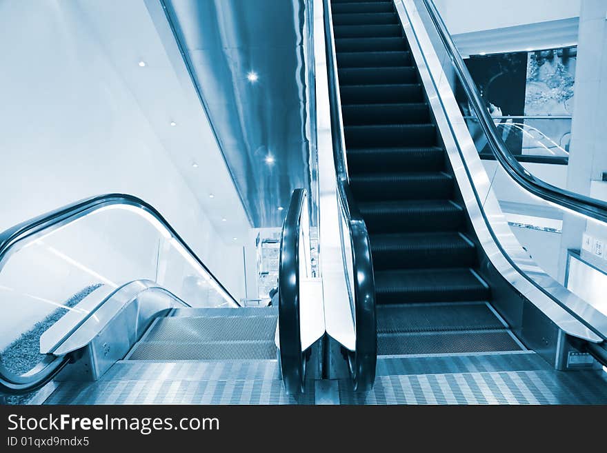 The escalator of the airport.