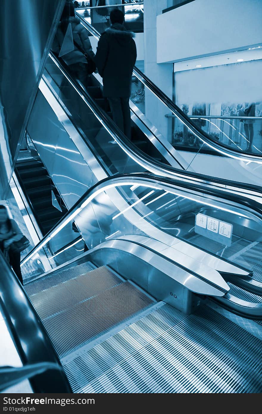 The escalator of the airport.