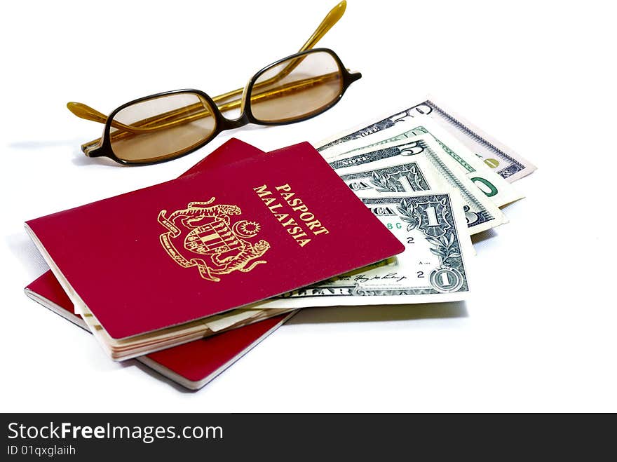 International Travel Passport with Currency. International Travel Passport with Currency