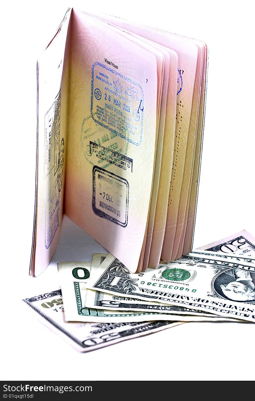 International Travel Passport with Currency. International Travel Passport with Currency